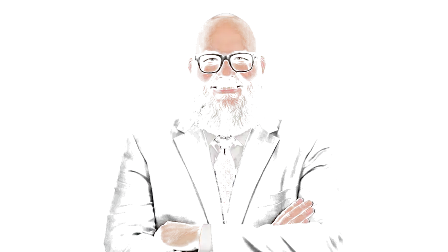 Portrait of Matt Jones, arms open in welcome